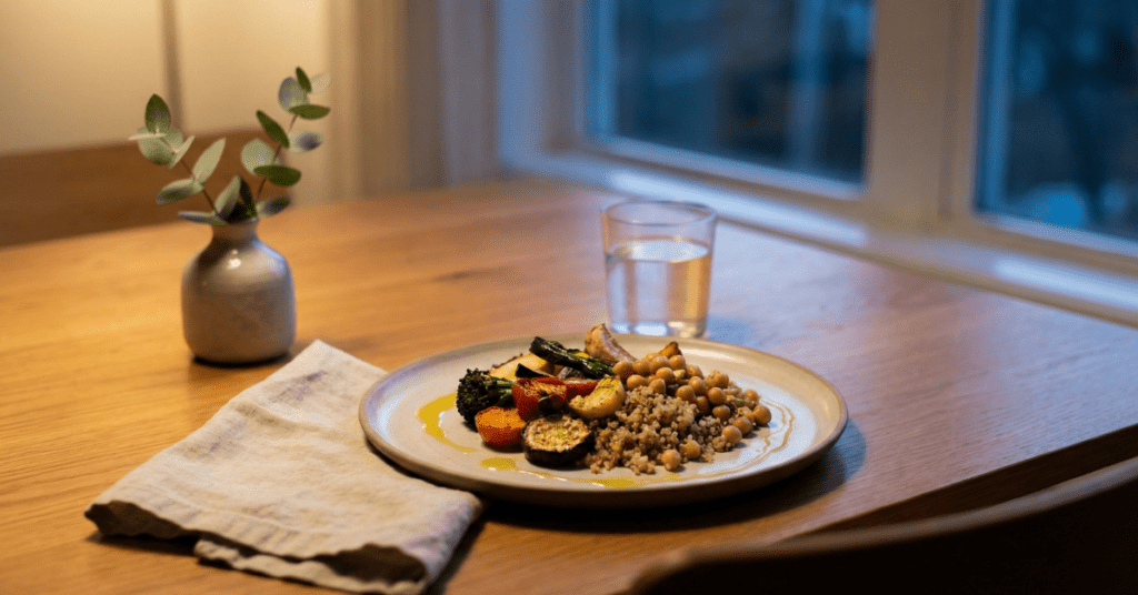 Earlier dinners support deeper sleep.